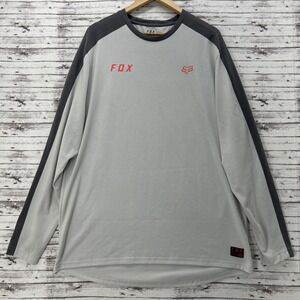 Fox Racing Ranger Size 2XL Dri-Release Fox Head Long Sleeve Jersey Shirt Gray